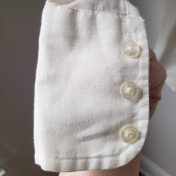 Vineyard Vines Womens Off-White Ivory Linen Button Down Shirt - Picture 9 of 13